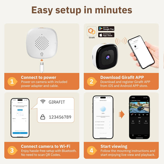 🔥 Crystal-clear security 2K camera 🎥 Color Night Vision 🌙 24/7 Recording & Smart Alerts 🚨 Easy Install! 🔒