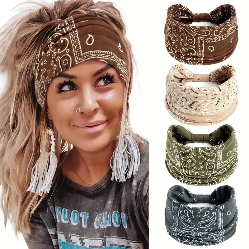 🎁Last Day 🎉Boho Paisley Printed Wide HeadBand