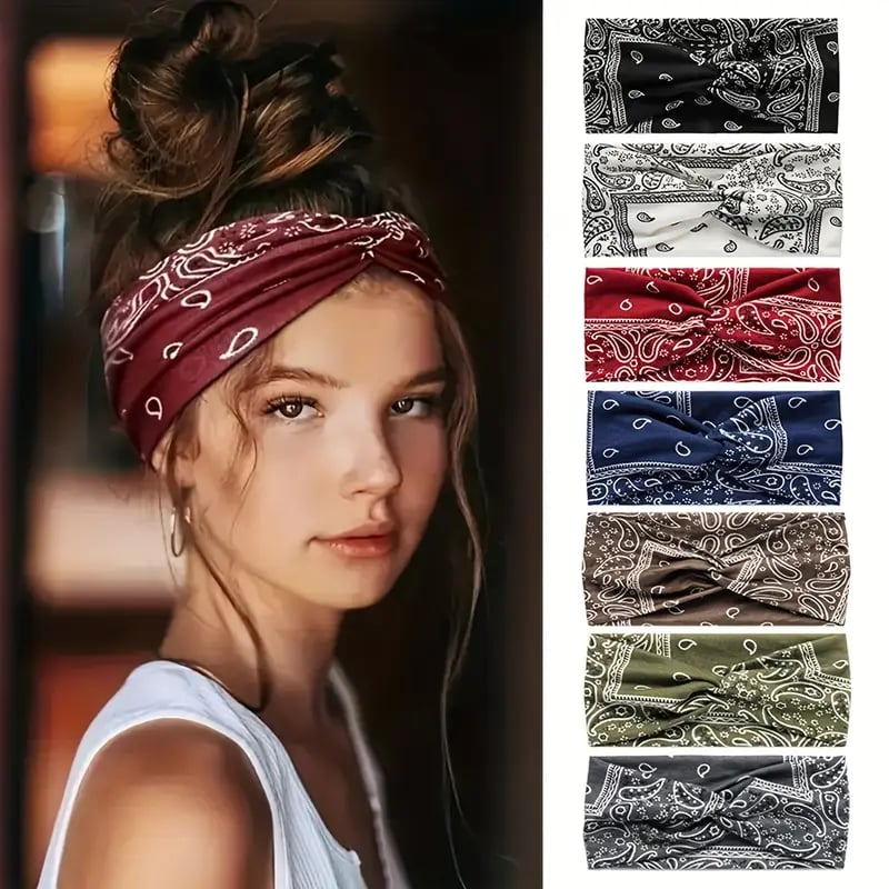 🎁Last Day 🎉Boho Paisley Printed Wide HeadBand