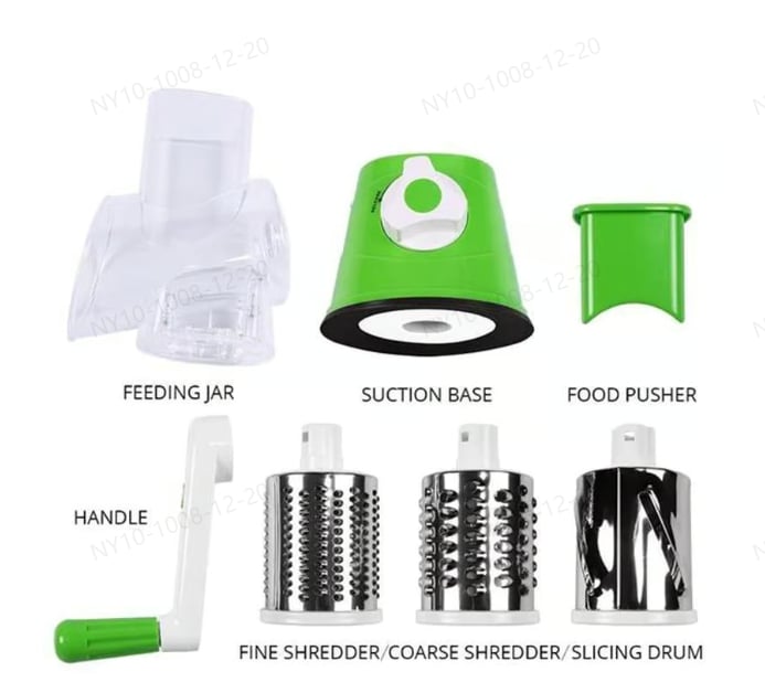 3 in 1 Rotary Cheese Grater Vegetable Slicer