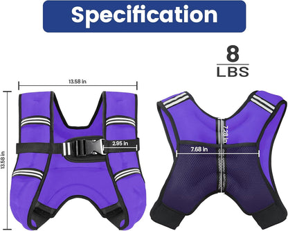 Weighted Vest with Two Adjustment Straps Men Women