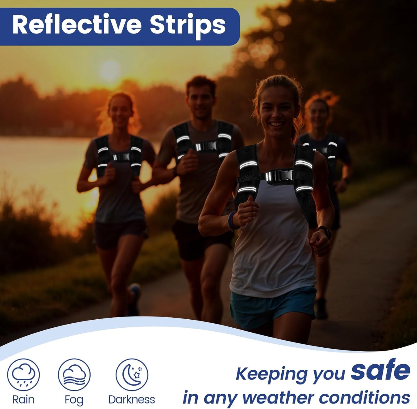 Weighted Vest with Two Adjustment Straps Men Women