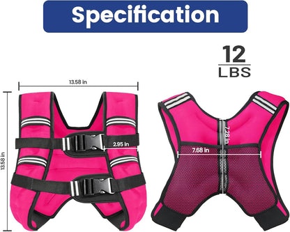 Weighted Vest with Two Adjustment Straps Men Women