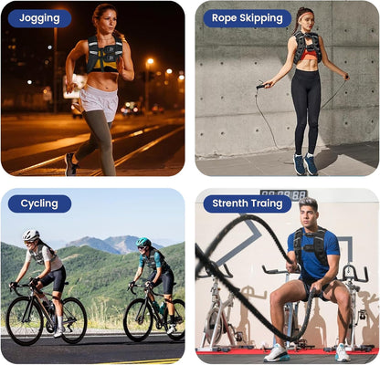 Weighted Vest with Two Adjustment Straps Men Women