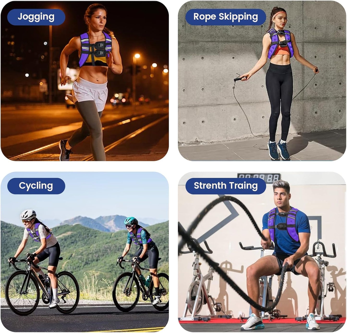 Weighted Vest with Two Adjustment Straps Men Women