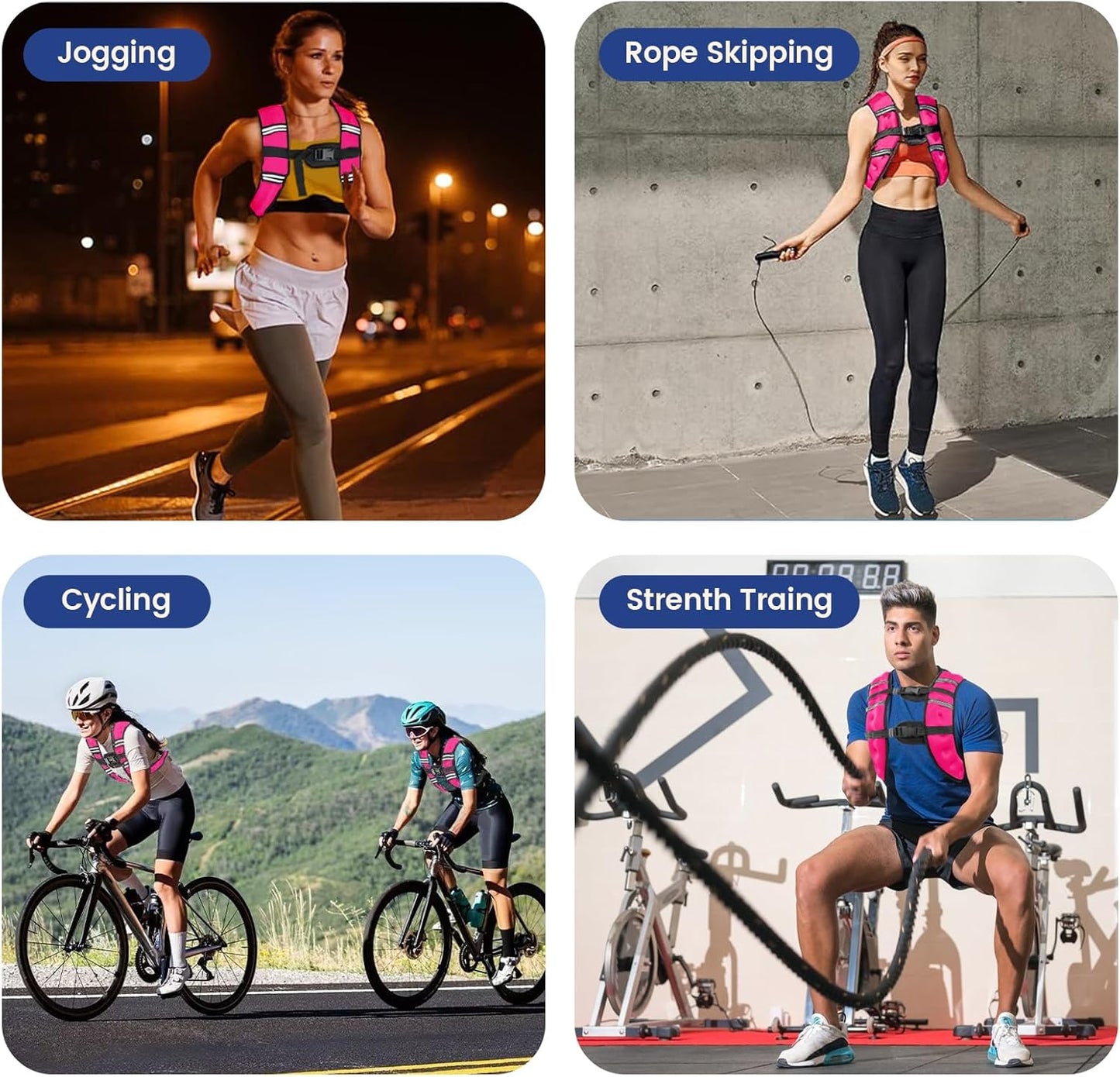 Weighted Vest with Two Adjustment Straps Men Women