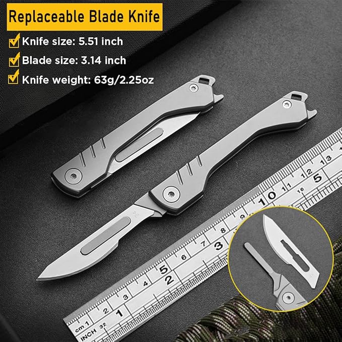 ⏰Last Day Promotion 49% OFF - 🏆Folding Scalpel Knife with 10pcs Replaceable Blades