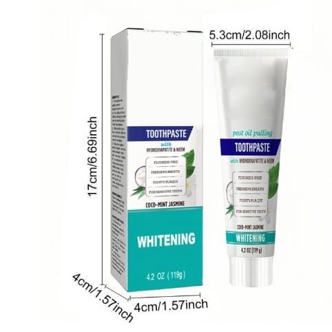 🔥$19.99 ONLY TODAY!!🎁Clearance Sale - Non Fluoride, Hydroxyapatite, Whitening Toothpaste