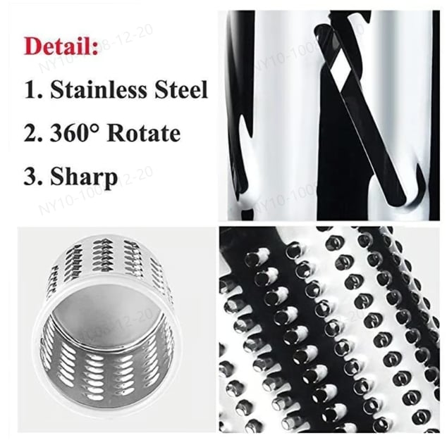 3 in 1 Rotary Cheese Grater Vegetable Slicer