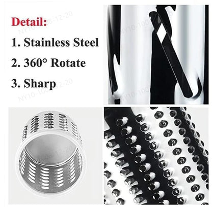 3 in 1 Rotary Cheese Grater Vegetable Slicer