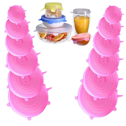 Silicone Cover Stretch Lids Reusable Airtight Food Wrap Covers